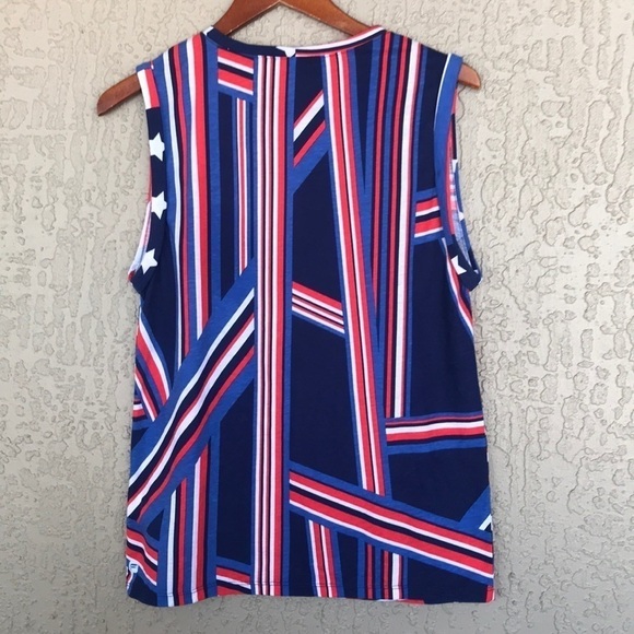 Fabletics Americana Print McKinney Tee Sleeveless Athletic Tank Top - Picture 4 of 9